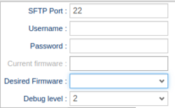 Settings for the M-log module