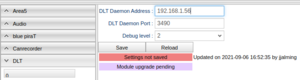 Settings for the DLT module