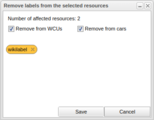 Removing label from Resource Dialog