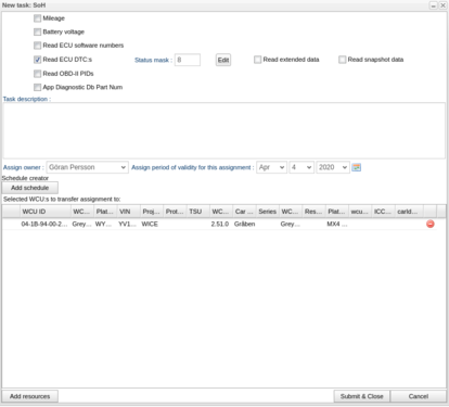Figure 1: Status mask