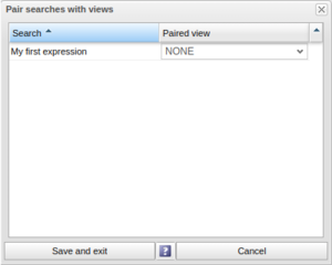 Pair Search and View - Dialog