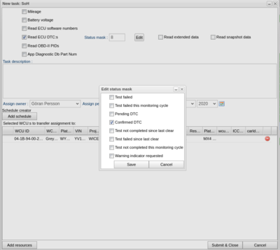 Edit Status Mask